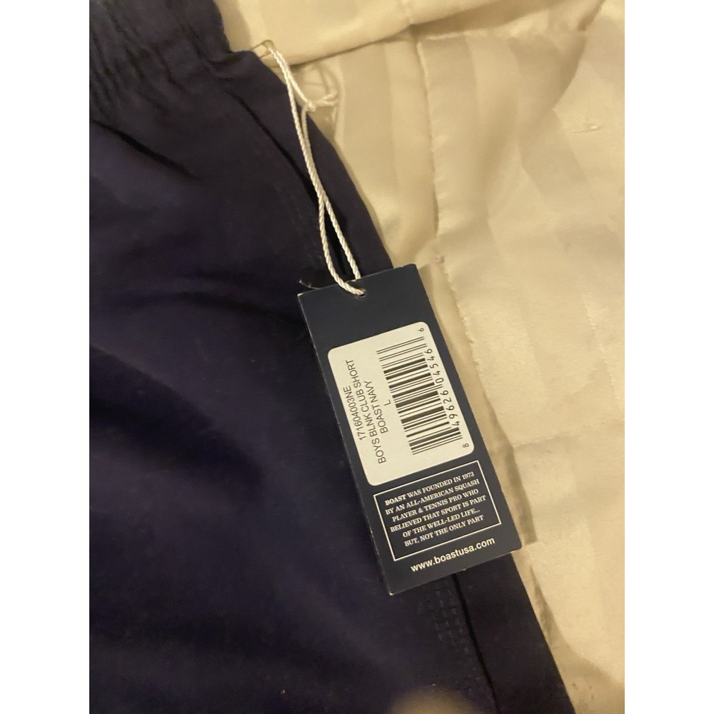 Boast Boys‎ Large Navy Shorts Braided Drawstring Club Gym Beach Athletic 0220 - Picture 5 of 9